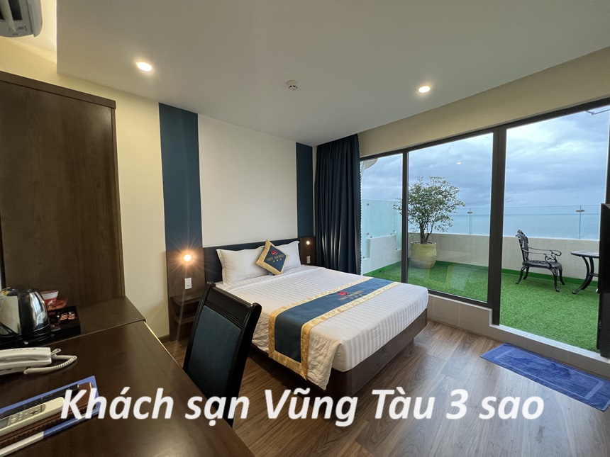 Khách sạn 3 sao ở Vũng Tàu gần biển bãi sau đường Thùy Vân.