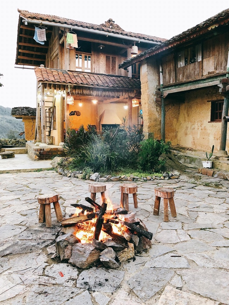 Không gian ở Homie Homestay Hà Giang.