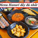 Menu Hanuri và giá - Cửa hàng Hanuri món Hàn Quốc đa dạng.