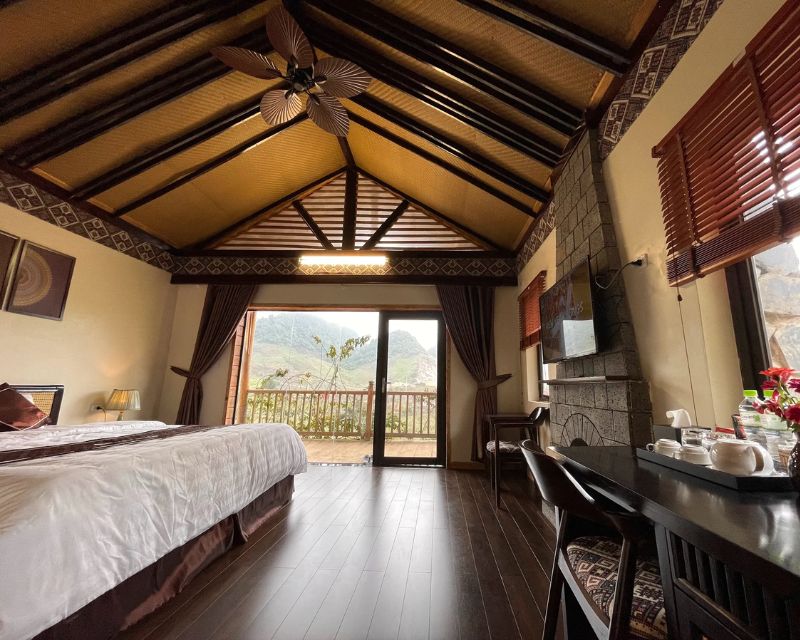 Phòng tại Vân Hồ Ecolodge.